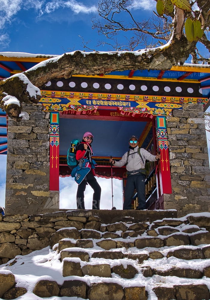 On the way to Photse village happy faces 2